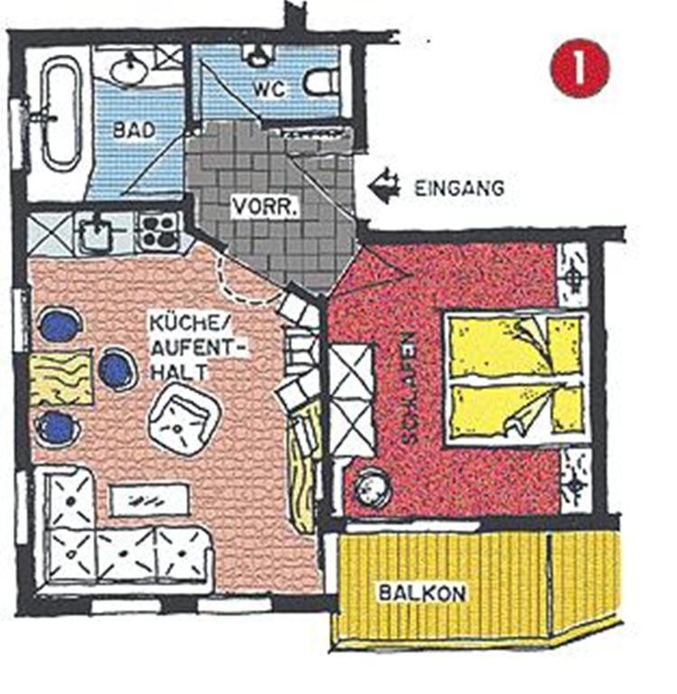 זאמנאון Appartement Laerchenhof חדר תמונה